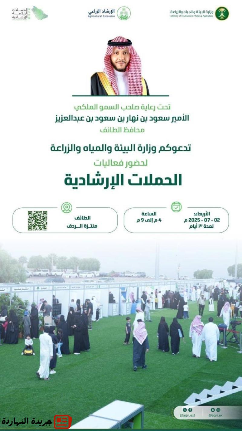 “البيئة” تطلق فعاليات الحملات الإرشادية الزراعية الأربعاء المقبل