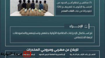 الحدود بجازان يقبض على 7 مخالفين لتهريبهم 126 كيلوجرامًا.jpgw800q100fjpg