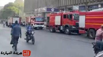 الشركة المصرية للاتصالات في موقع حريق سنترال رمسيس لمتابعة
