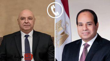 الرئيس السيسي يؤكد دعم مصر لأمن لبنان وإعادة إعماره