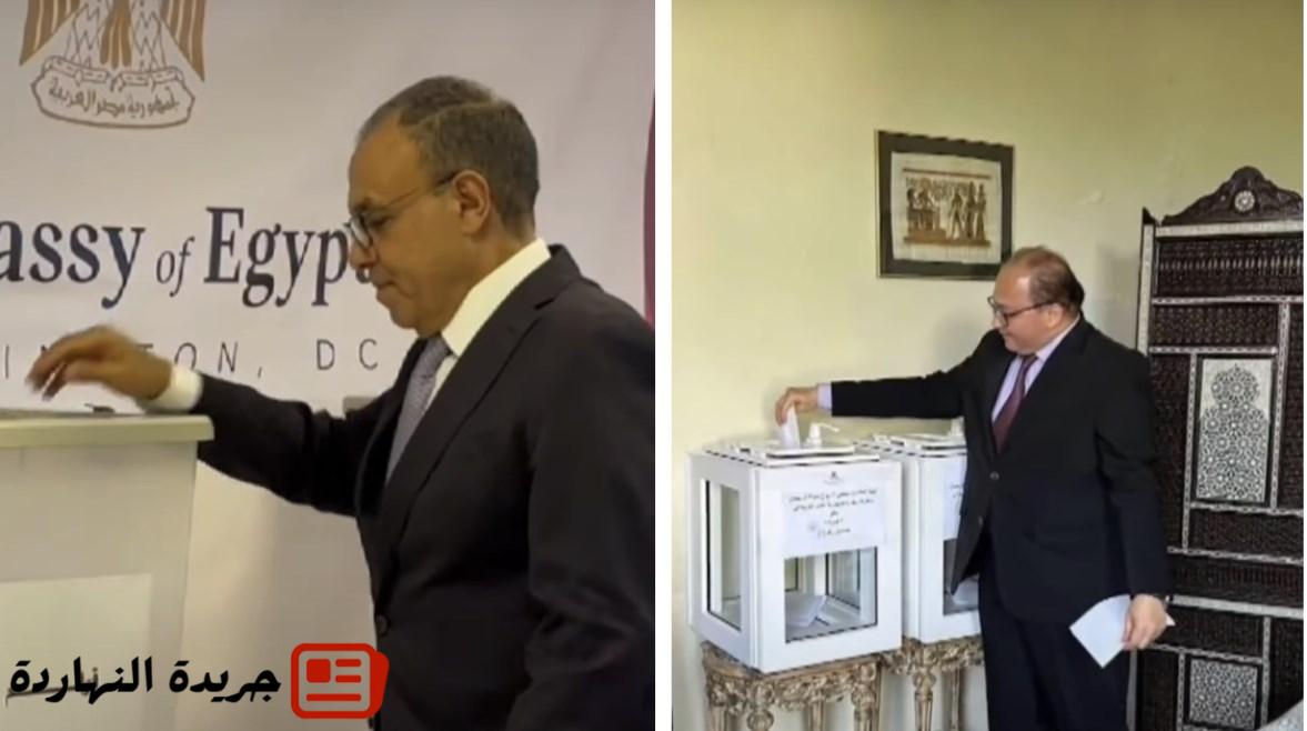 على رأسهم وزير الخارجية.. المصريون يتحدّون الطقس السيئ بأمريكا للتصويت بالشيوخ